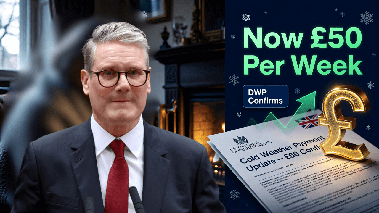 DWP Confirms Cold Weather Payment Doubles to £50 – Full List of Who Is Eligible