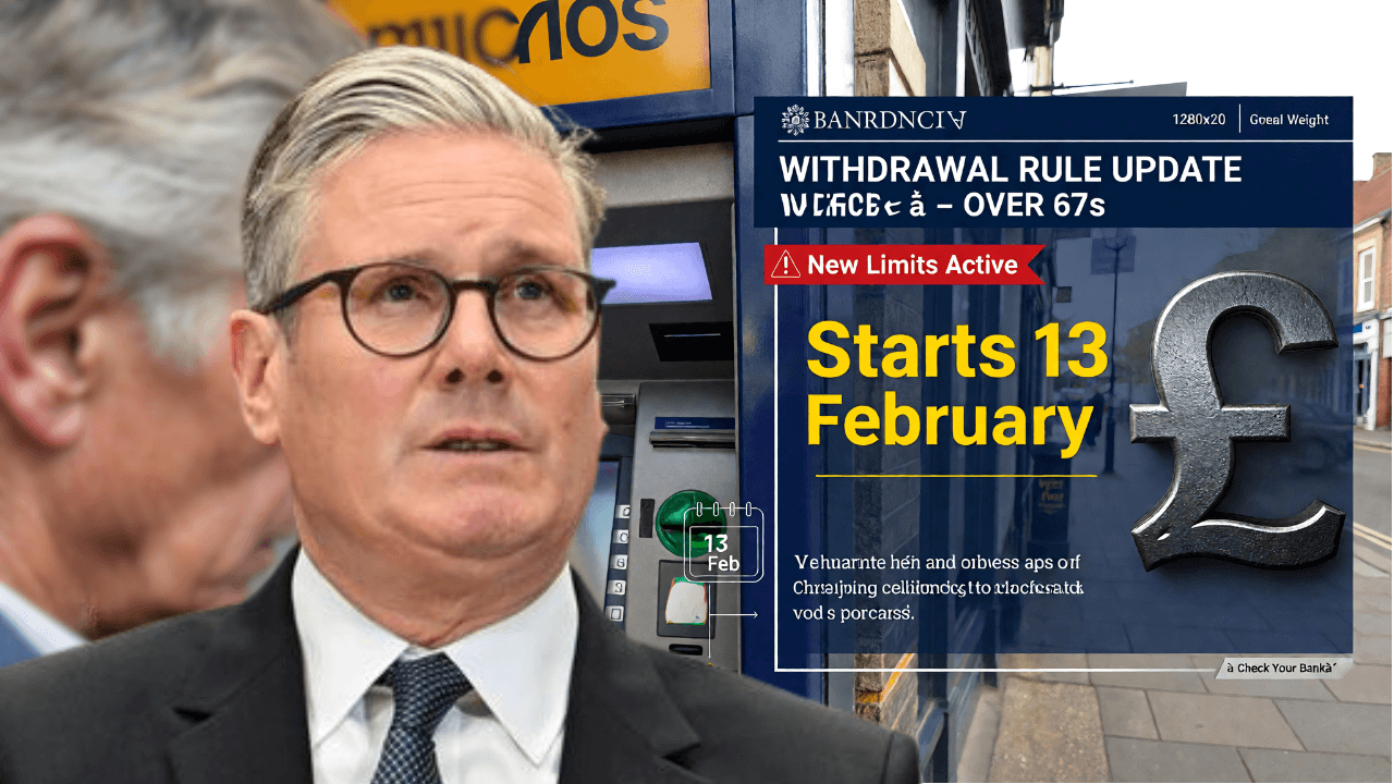UK Banks Confirm New Withdrawal Limits for Over‑67s From 13 February